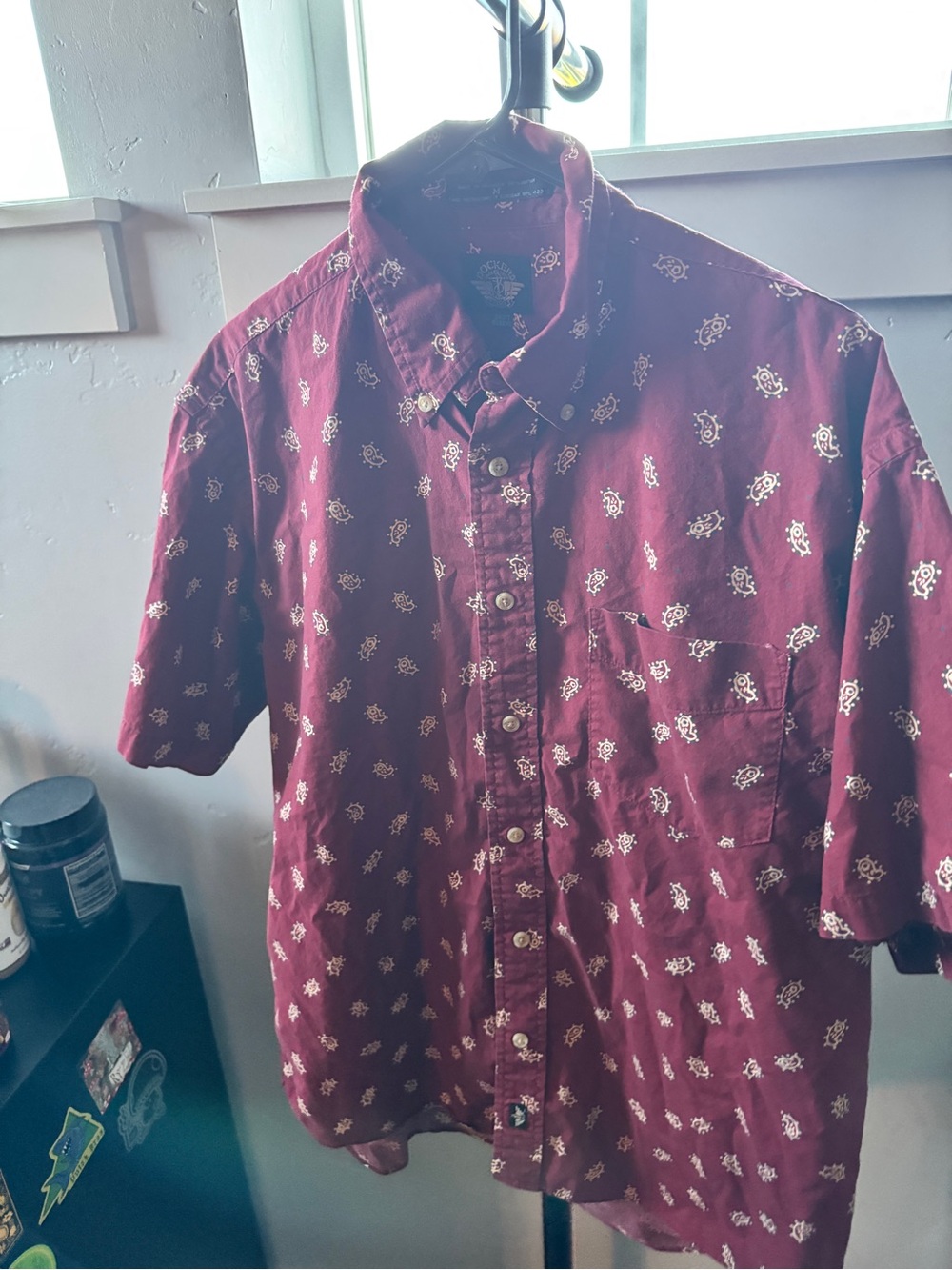Dockers Red Paisley Button-Down Shirt